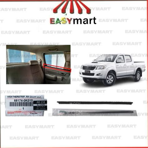 Toyota Hilux Vigo Kun Inner Door Glass Moulding Lining