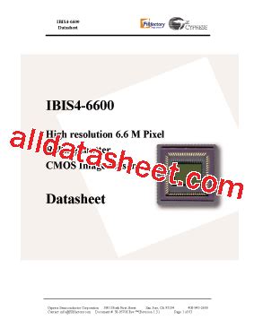 IBIS4 6600 C 2 Datasheet PDF Cypress Semiconductor