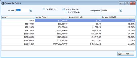 Federal Withholding Tax Table Cabinets Matttroy