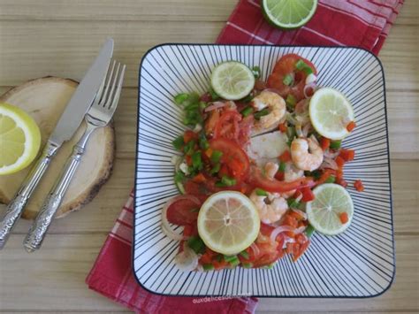 Papillote De Cabillaud Et Crevettes Aux Deux Citrons Tomate Et