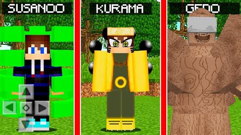 NOVO ADDON De NARUTO Para MINECRAFT De CELULAR BIJUUS SUSANOO