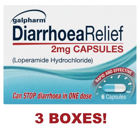 Galpharm Diarrhoea Relief 2mg Capsules Loperamide Hydrochloride Rapid