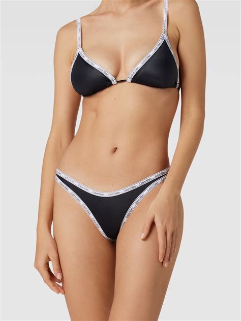 Kup Online Calvin Klein Underwear Stringi Bikini Z Nadrukiem Z Logo