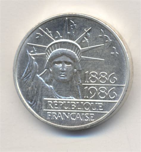 Mavin France Francs Statue Of Liberty Centennial Silver Coin