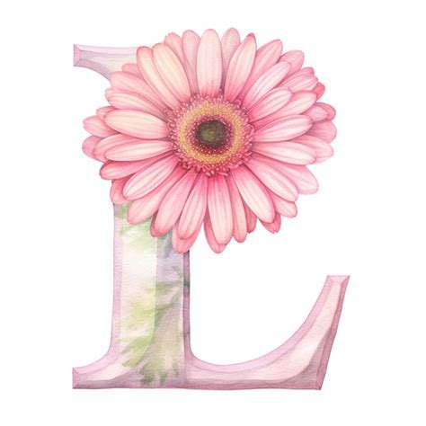 Premium Photo There Is A Watercolor Painting Of A Pink Flower In A