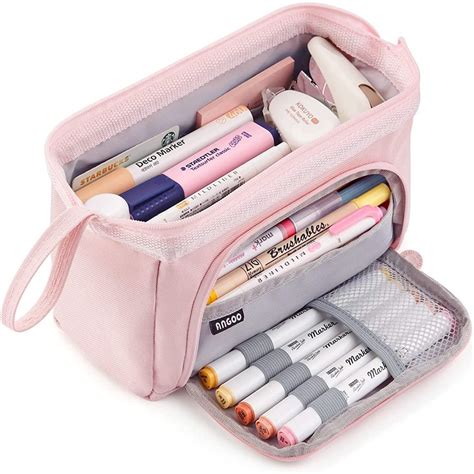 Big Capacity Pencil Case High Large Storage Pouch Marker Pen Case Travel Simple Stationery Bag