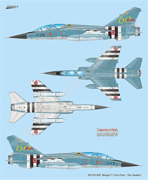 Sh72414 Mirage F1 Duo Pack Complete Scheme Options