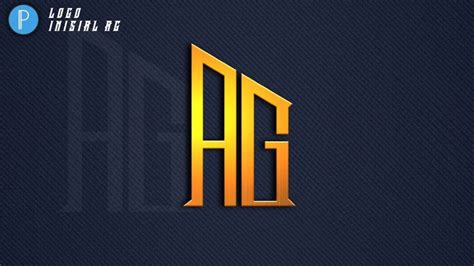 Cara Membuat Logo Monogram Inisial A G Pixellab Tutorial