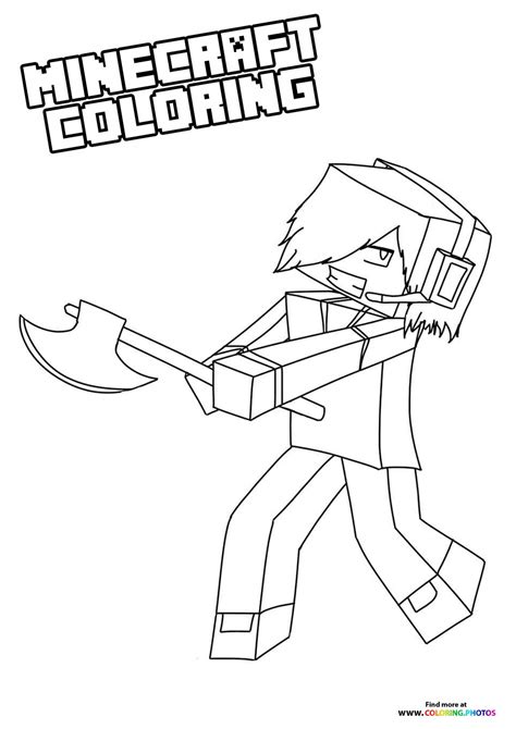 Minecraft Coloring Pages Ax Coloring Pages The Best Porn Website