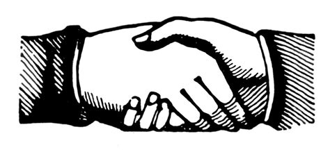 Be Partners: Hand Shake Photo with Vintage Etching Style