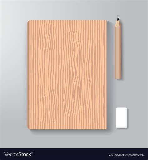 Book cover design style template wood textuer Vector Image