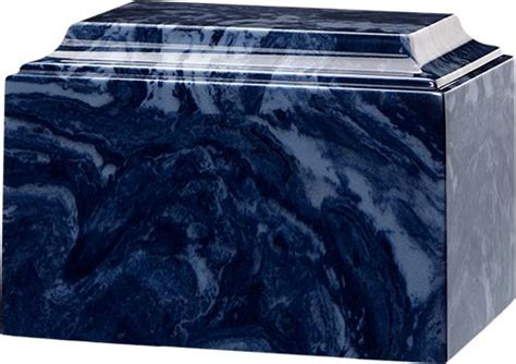 Navy Blue Tuscany Cultured Marble Cremation Urn