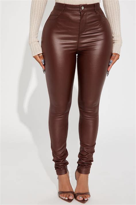 Sammie High Rise Pants Cognac Fashion Nova