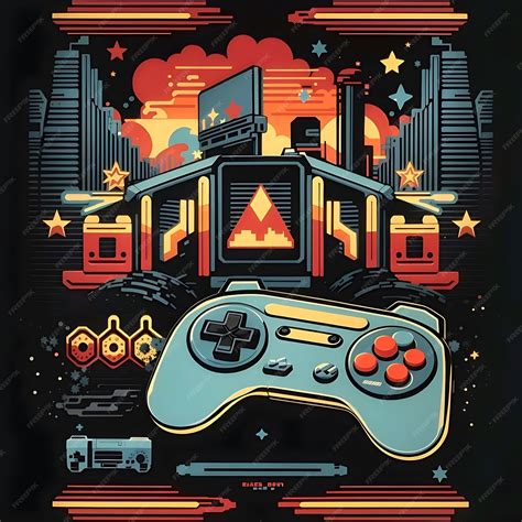 Premium Photo | Retro gaming vintage design