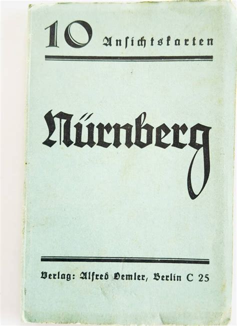 Deutschland Leporello Nürnberg um 1940 7 Ansichtskarten im Leporello