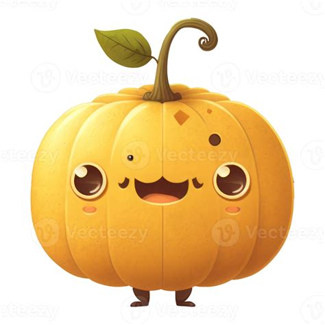 Cute Happy Pumpkin Character AI Generated 22935951 PNG