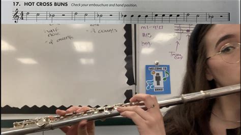 Essential Elements Flute Song Hot Cross Buns YouTube