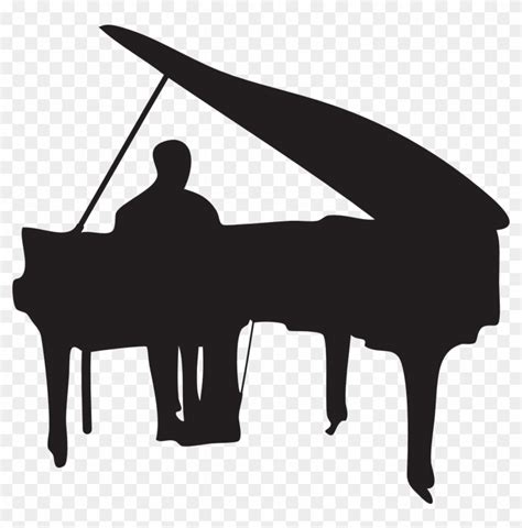 Jazz Pianist Man Playing Piano Silhouette Free Transparent Png