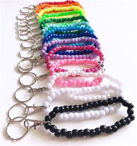 Porte Clés De Bracelet élastique Personnalisés Perle De Etsy