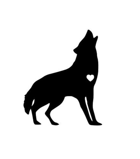 Howling Wolf Head Silhouette