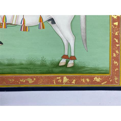 Indian Miniature Horse Painting 18th Century Mughal Period Horse