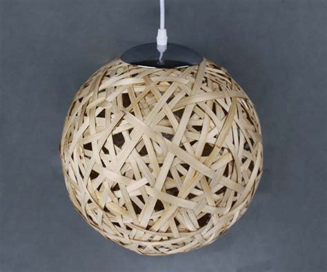 Sphere Bamboo Pendant Light Ball Lamp Bamboo Lighting Etsy