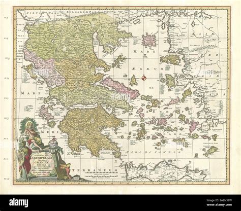 Mapa Exactissima Totius Graeciae Archipelagi Nec No Tabula En Qua