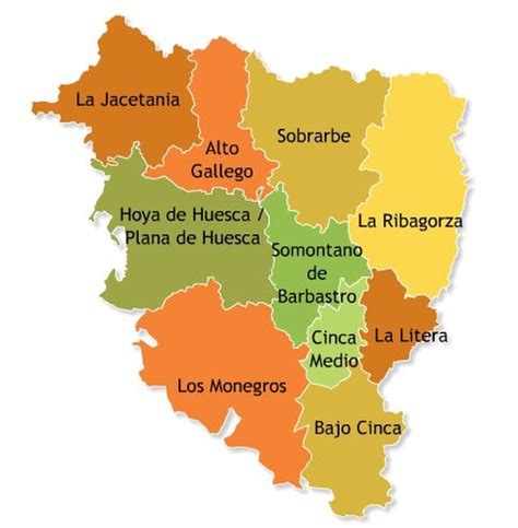 Mapa Provincia De Huesca Mapa