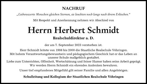 Traueranzeigen Von Herbert Schmidt Augsburger Allgemeine Zeitung