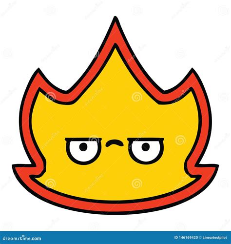 Cute Cartoon Of A Fire Stock Vector Illustration Of Heat 146169420