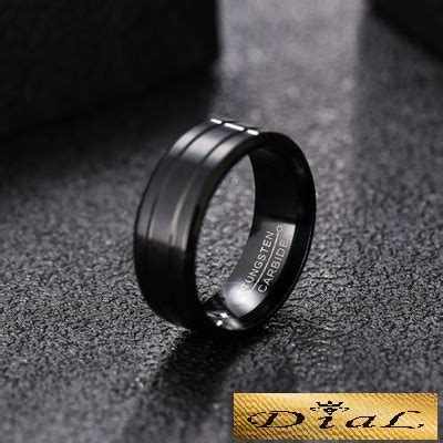 Jual Cincin TUNGSTEN CARBIDE Armor HITAM Garis Korea Pria Wanita