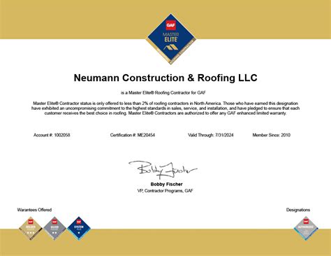 Neumann Construction And Roofing Llc Setting The Standard As A Gaf