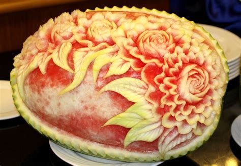 Watermelon carving stock photo. Image of action, culinary - 26747934