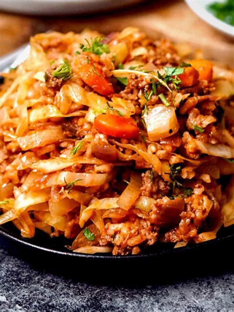 Lazy Man Cabbage Roll Casserole Bake Unstuffed Recipe Healthy Taste