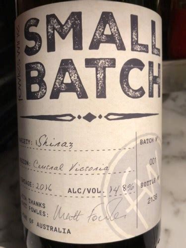 Fowles Wine Small Batch Shiraz Vivino US