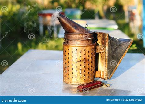 Old Bee Smoker Beekeeping Tool Apiary Stock Photo Image Of Garden