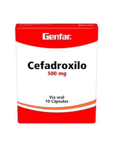 Cefadroxilo Genfar 10 Cápsulas 500mg