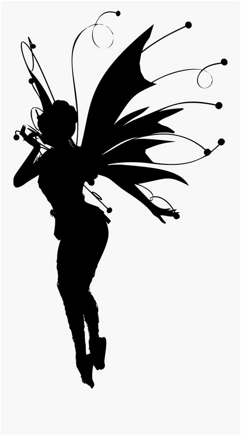 Garden Fairy Silhouette Clip Art