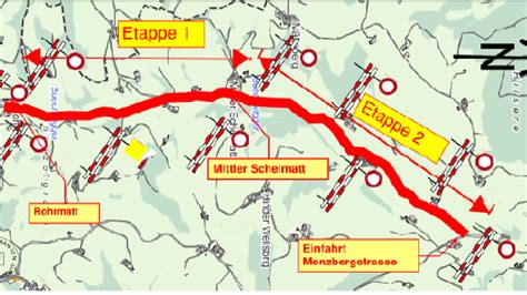 Strassensperrung Rohrmatt Stadt Willisau