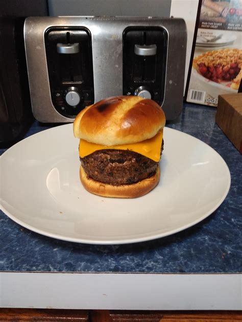 Homemade Bacon And Cheddar Stuffed Burger R Food