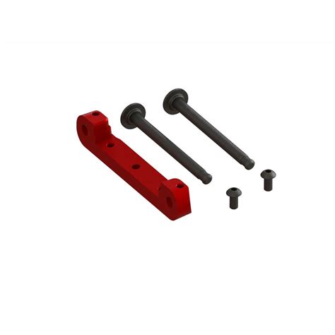 ARRMA ARA330659 Front Upper Suspension Mount CNC Aluminum Red Inside