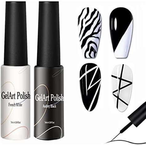 Amazon Makartt Gel Nail Polish Kit Black White Nail Polish Gel