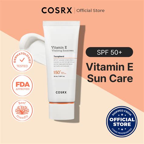 COSRX OFFICIAL Vitamin E Vitalizing Sunscreen SPF 50 50ml 1 69 Fl