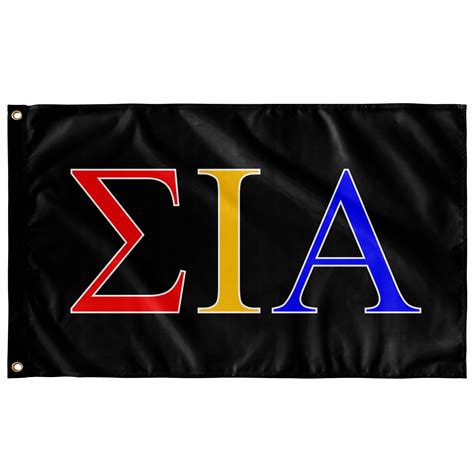 Sigma Iota Alpha Custom Flag Black Red Gold Blue And White Designergreek2