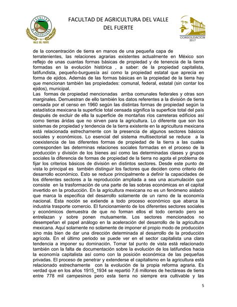 Resumen De Estructura Agraria De Mexico Pdf