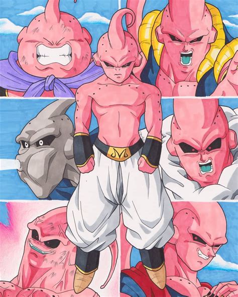 Evolu O De Majin Buu Majin Desenhos Dragonball Desenhos De Anime