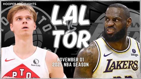 Los Angeles Lakers Vs Toronto Raptors Full Game Highlights Nov 1