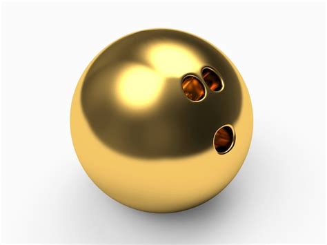 Premium Photo Golden Bowling Ball