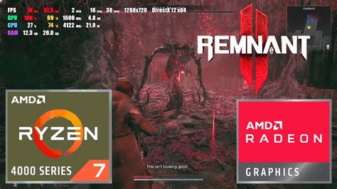 Remnant 2 Amd Ryzen 7 4700u Radeon Vega 7 Integrated Graphics Test Gameplay Youtube