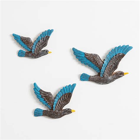 Brevoscht 3 Pack Coastal Seagulls Wall Decor Resin